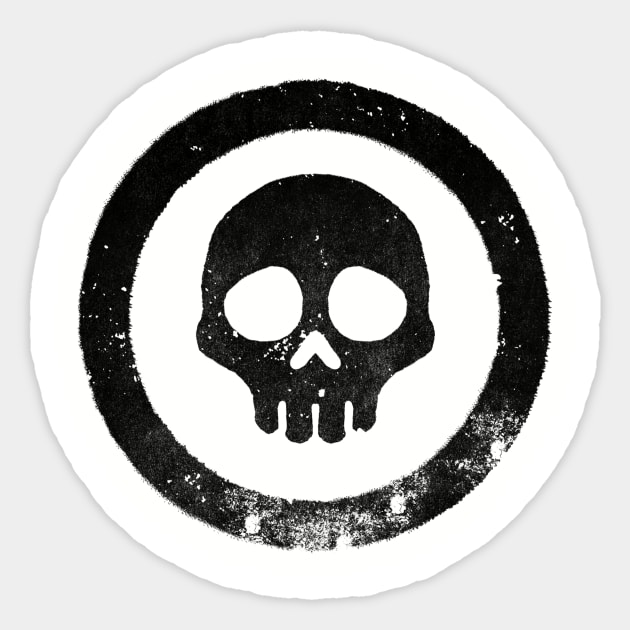 Basic Skull Sticker by RealmsOfNowhere